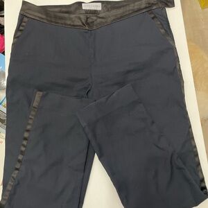 Estee Lauder Navy Pants with Satin Accents